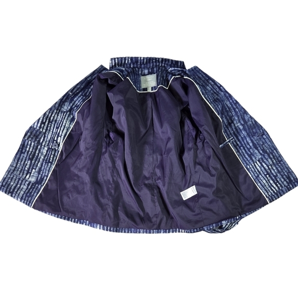 Banana Republic Piece & Co. Silk Blend Batik Abstract Belted Blazer Art to Wear - Picture 10 of 10